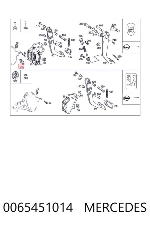 Interruptor de embrague 0065451014 Mercedes