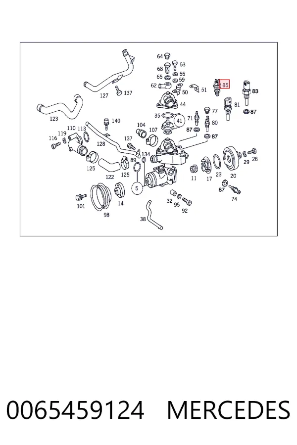 Sensor de temperatura 0065459124 Mercedes