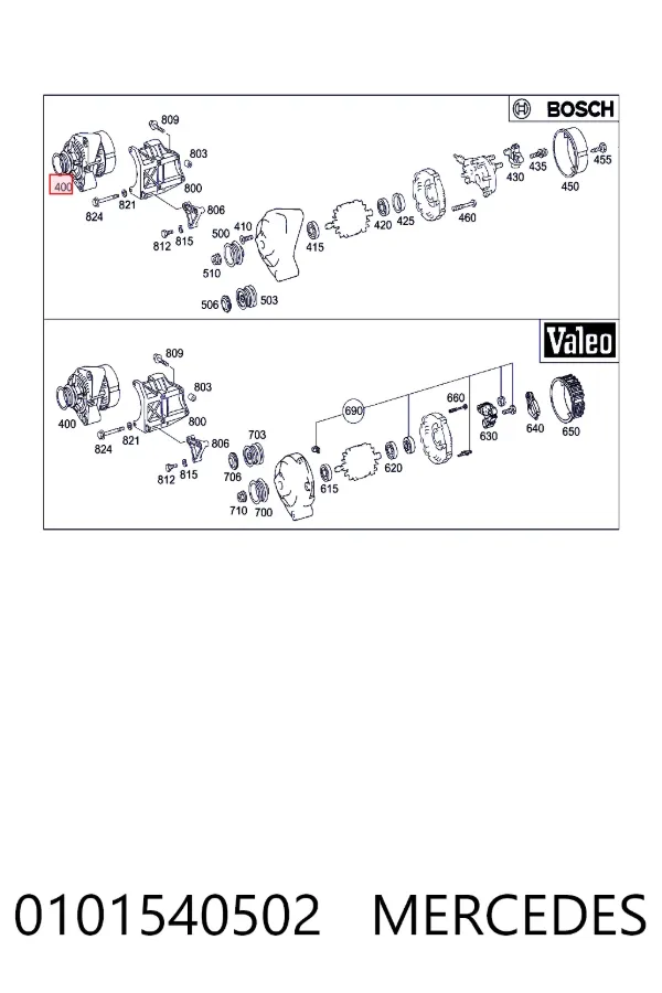 Alternador 0101540502 Mercedes