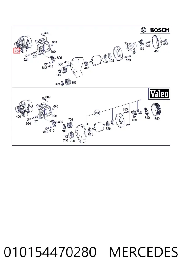 Alternador 010154470280 Mercedes