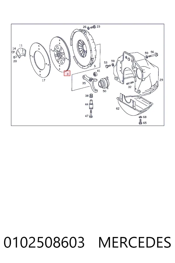Disco de embrague 0102508603 Mercedes