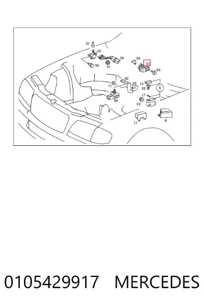 Sensor de presión de sobrealimentación MERCEDES 0105429917