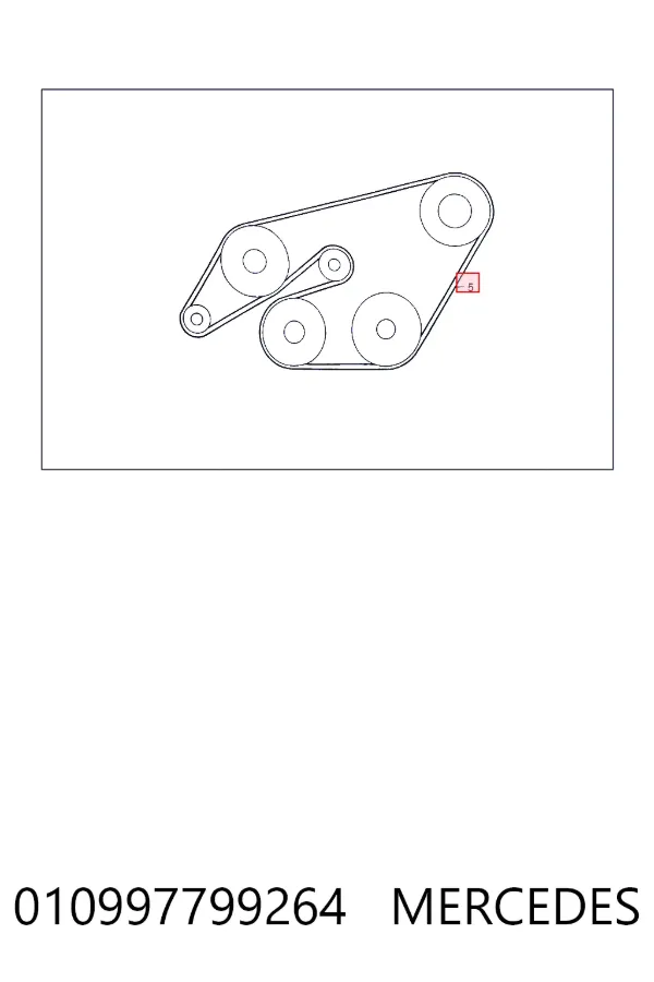 Correa de alternador 010997799264 Mercedes