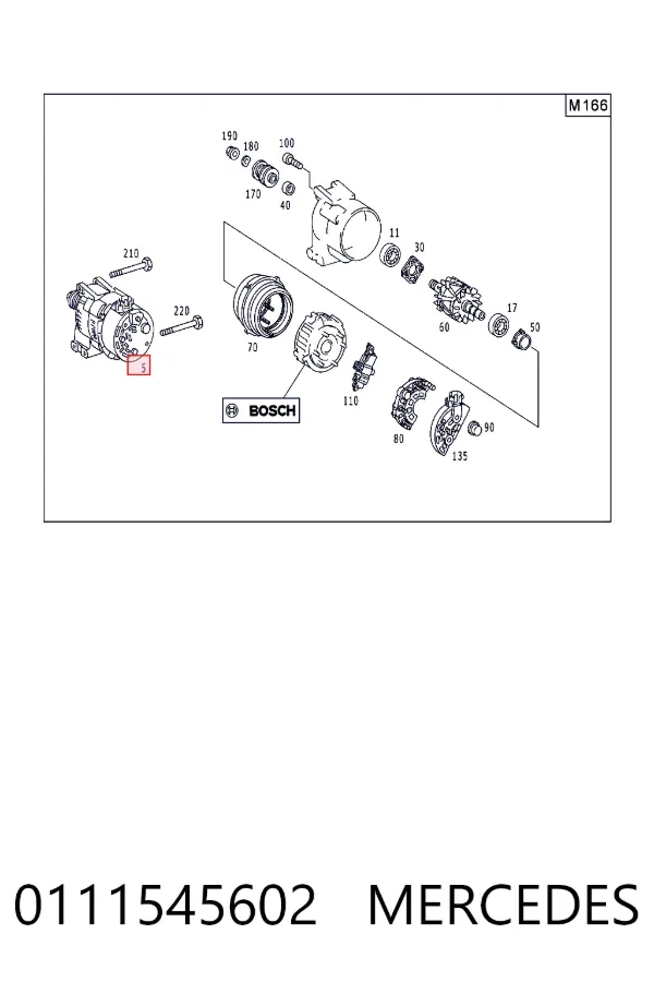 Alternador 0111545602 Mercedes
