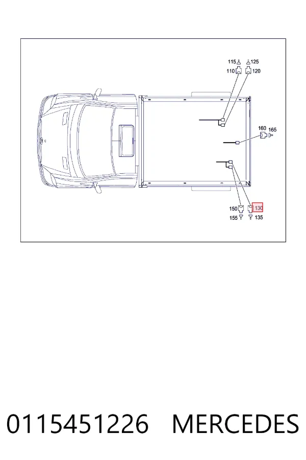 Conector de luz trasera 0115451226 Mercedes