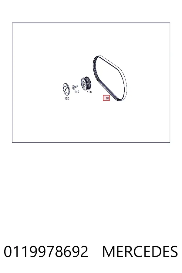 Correa de alternador 0119978692 Mercedes
