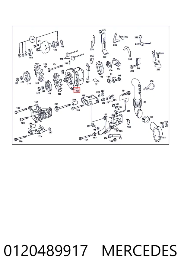 Alternador 0120489917 Mercedes