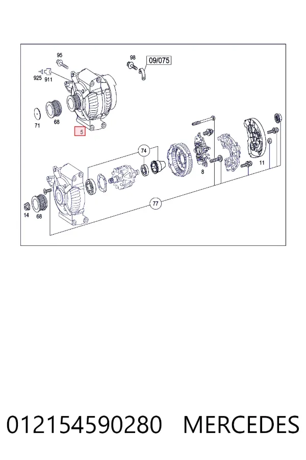 Alternador 012154590280 Mercedes