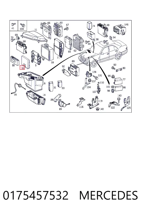 Módulo de control ASR 0175457532 Mercedes