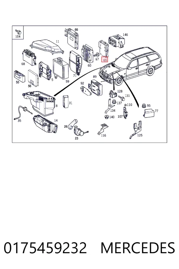 ECU 0175459232 Mercedes