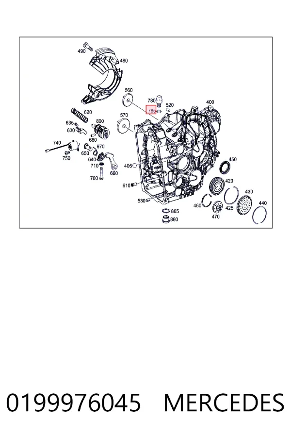 Anillo de sellado de la guía de la varilla de nivel de aceite del motor 0199976045 Mercedes