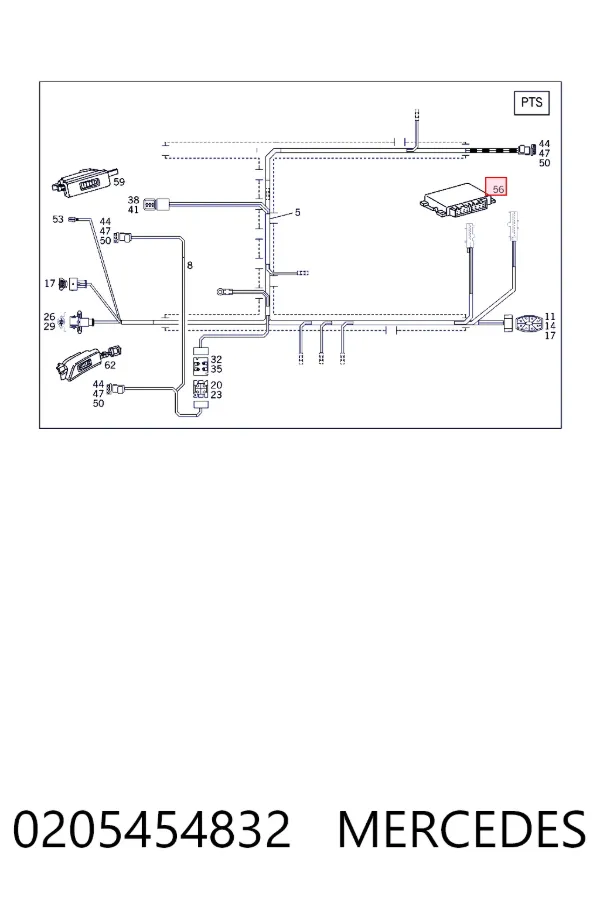 Módulo de control del asistente de aparcamiento 0205454832 Mercedes