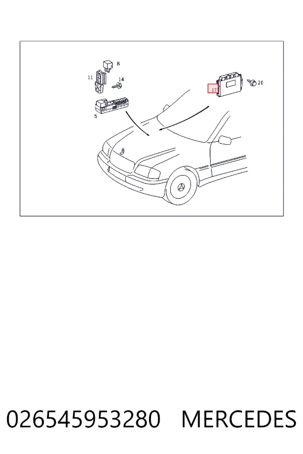 Módulo de control electrónico de la transmisión automática 026545953280 Mercedes