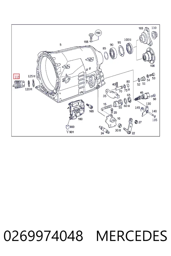 Conector de transmisión automática 0269974048 Mercedes