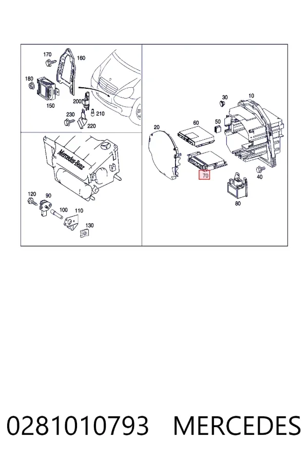 ECU Mercedes A W168