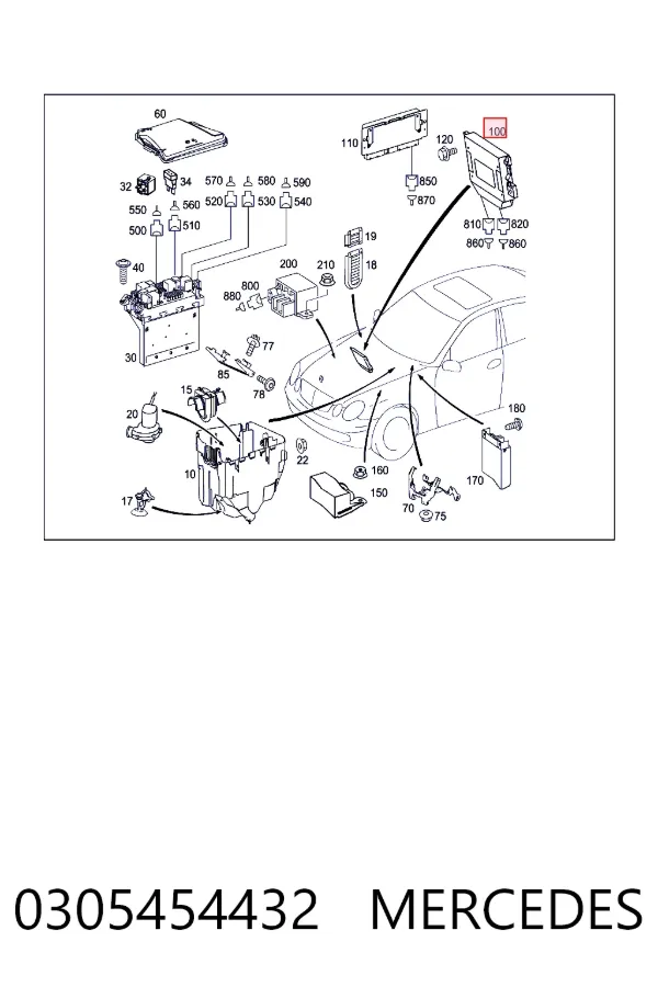 Módulo de control electrónico de la transmisión automática 0305454432 Mercedes