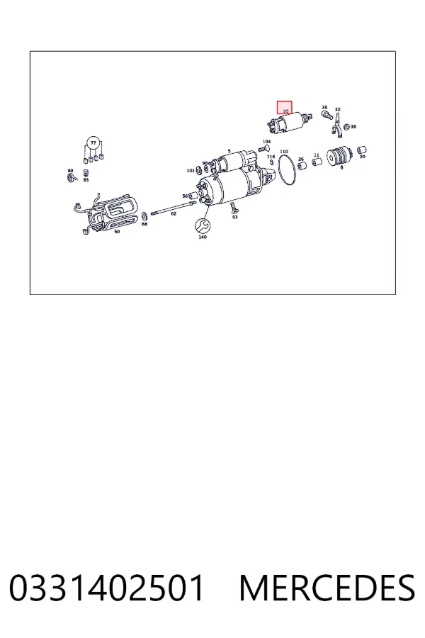 Solenoide de arranque 0331402501 Mercedes