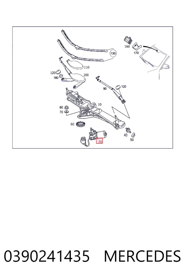 Motor limpiaparabrisas Mercedes S W220