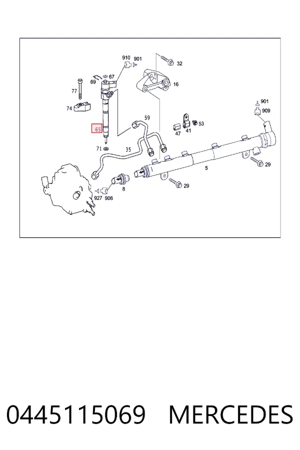 Inyector 0445115069 Mercedes