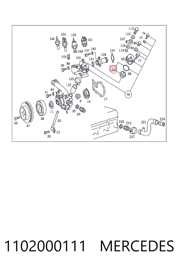 Termostato 1102000111 Mercedes