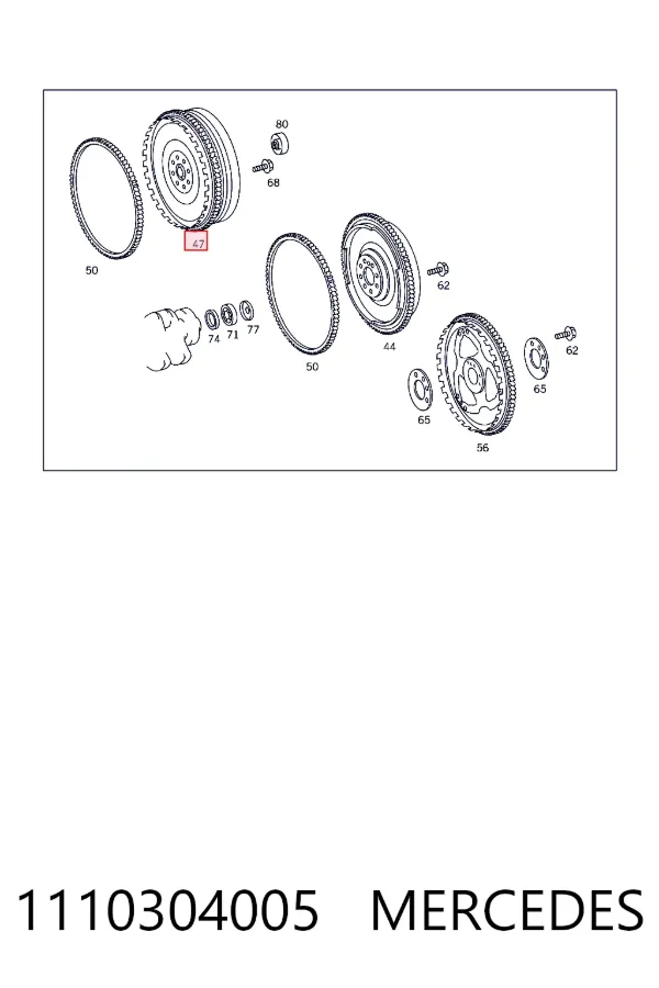 Volante motor 1110304005 Mercedes