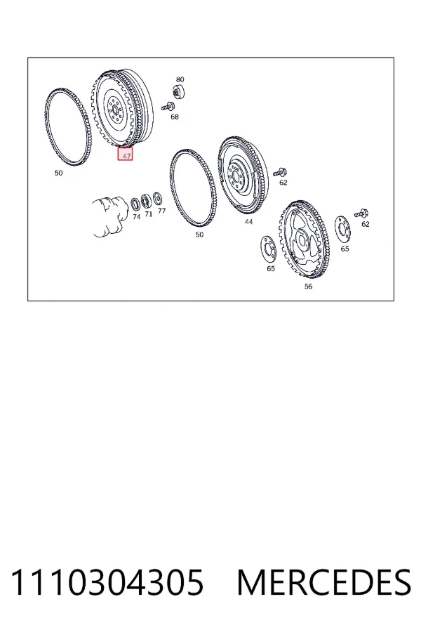 Volante motor 1110304305 Mercedes