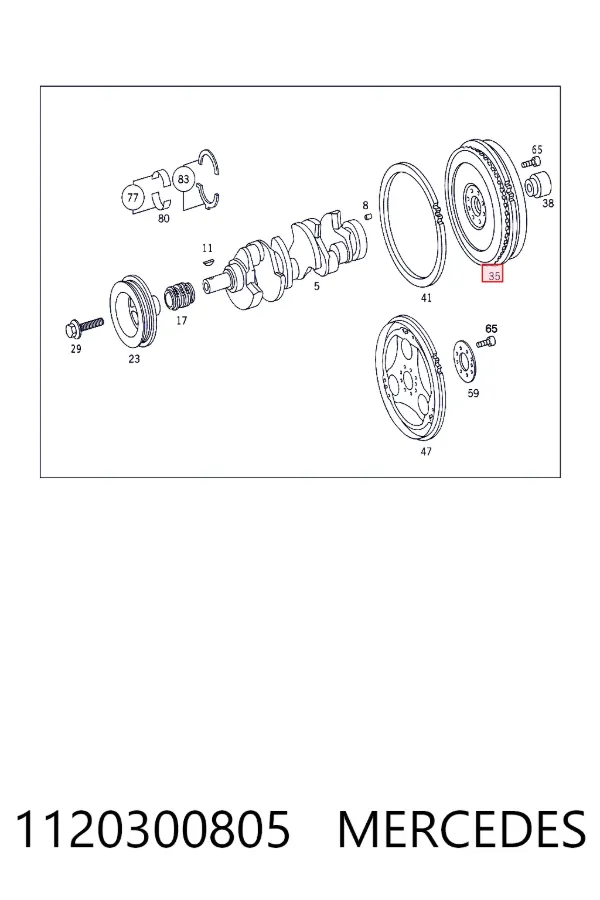 Volante motor 1120300805 Mercedes