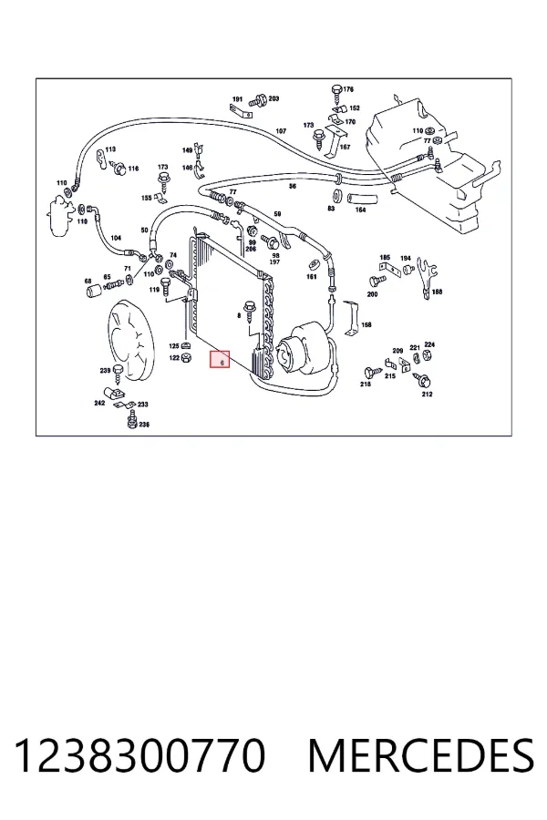Condensador aire acondicionado 1238300770 Mercedes