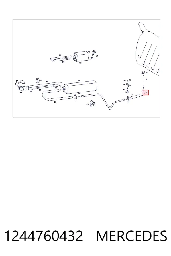 Válvula de ventilación de gases del tanque de combustible 1244760432 Mercedes