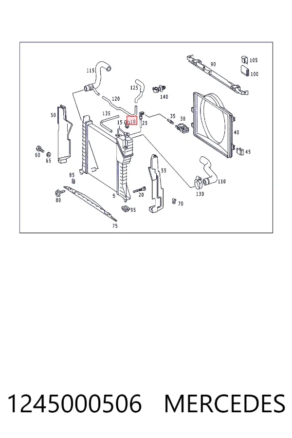 Tapa radiador 1245000506 Mercedes
