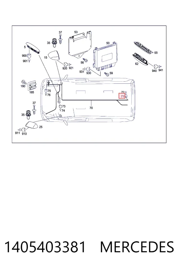Conector del sensor de aparcamiento 1405403381 Mercedes