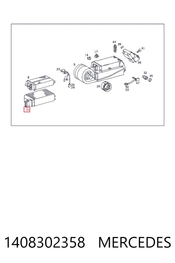 Evaporador de aire acondicionado 1408302358 Mercedes