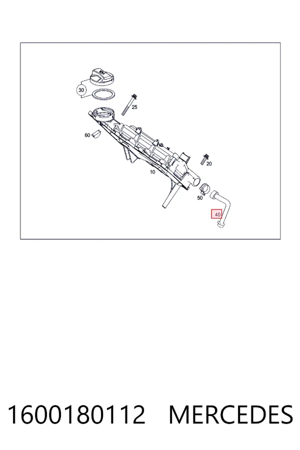 Tubo de ventilación del cárter 1600180112 Mercedes