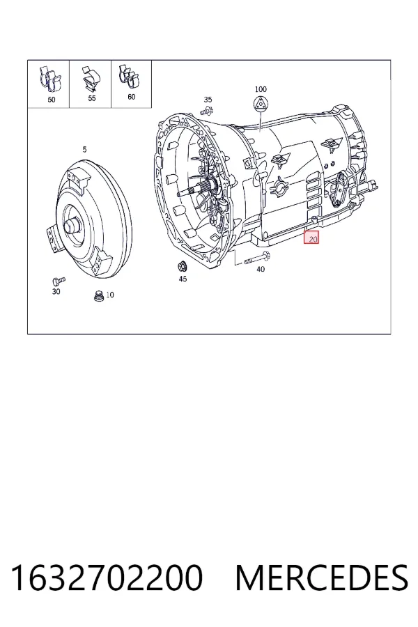 Caja de cambios automática 1632702200 Mercedes