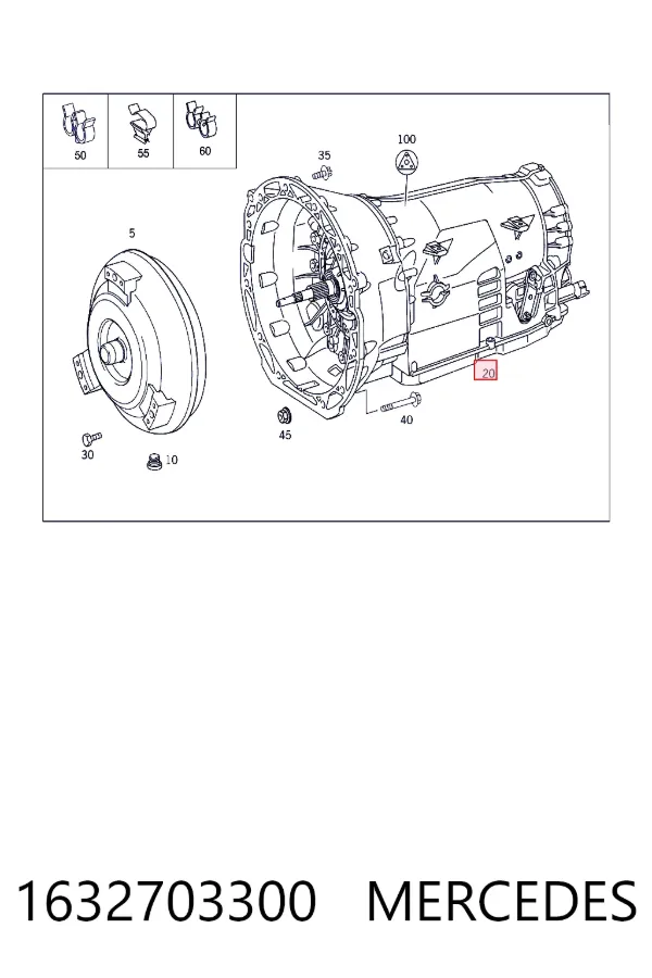 Caja de cambios automática 1632703300 Mercedes