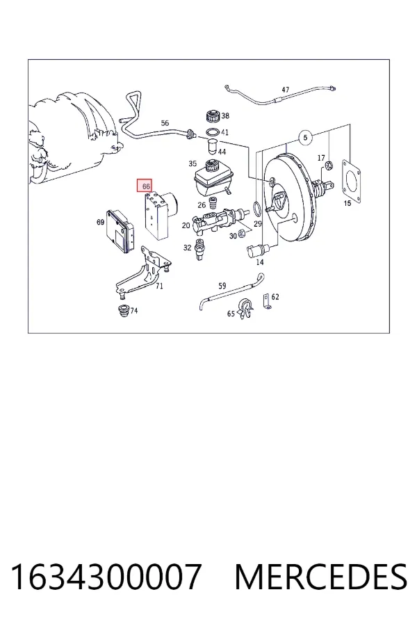 Módulo ABS 1634300007 Mercedes