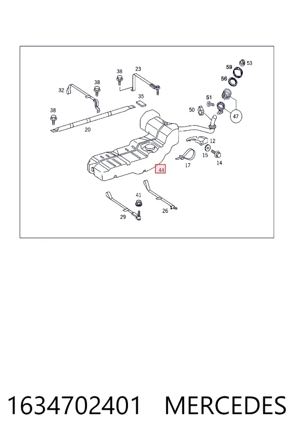 Depósito de gasolina Mercedes ML/GLE W163