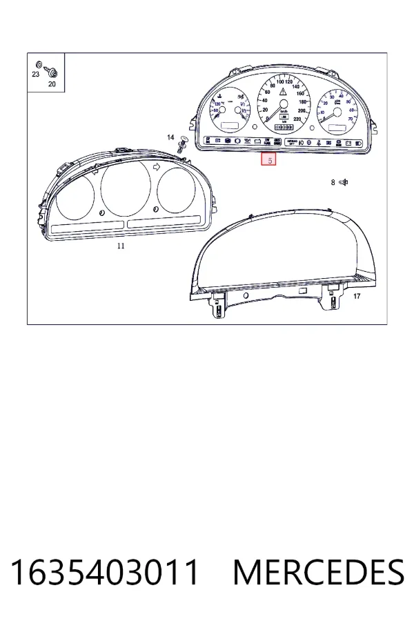 Cuadro instrumentos 1635403011 Mercedes