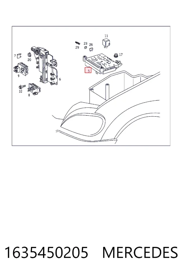 Bloque de relés 1635450205 Mercedes