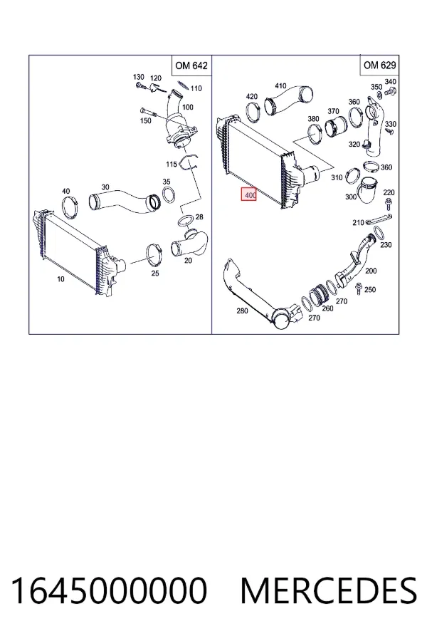 Intercooler 1645000000 Mercedes