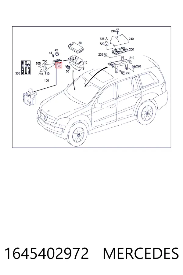 Caja de fusibles 1645402972 Mercedes