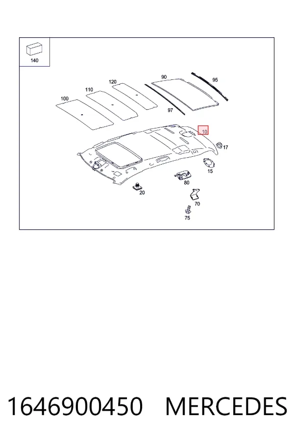 Techo interior Mercedes ML/GLE W164