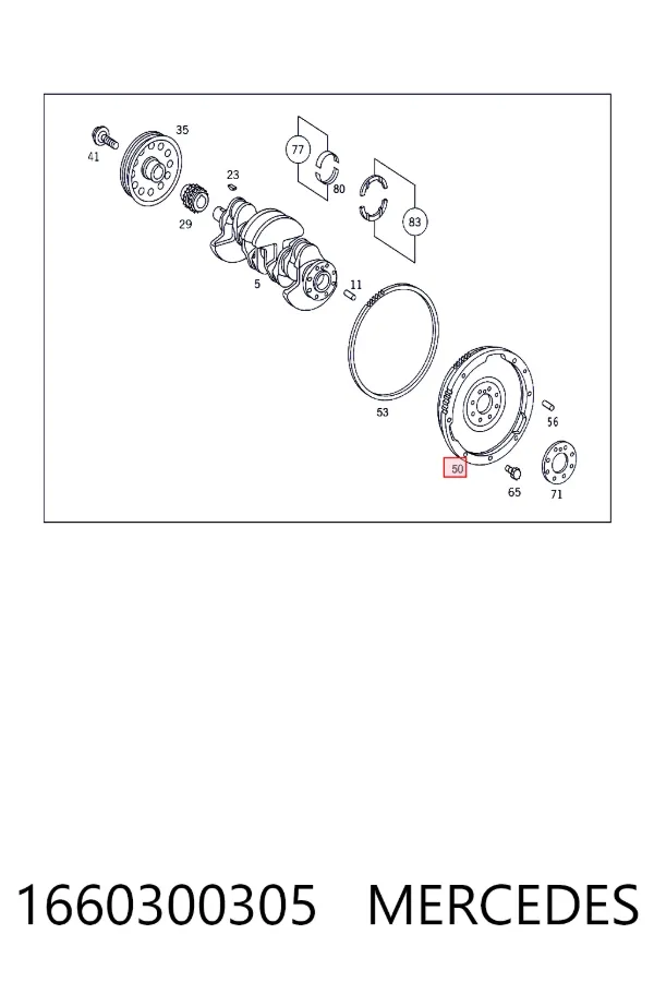 Volante motor 1660300305 Mercedes