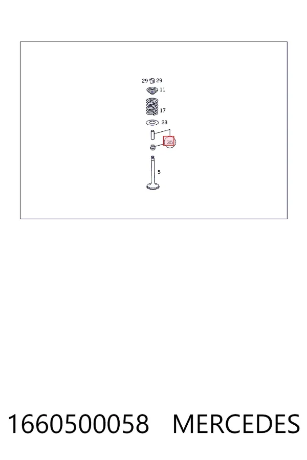 Juego de retenes de válvula de admisión y escape 1660500058 Mercedes