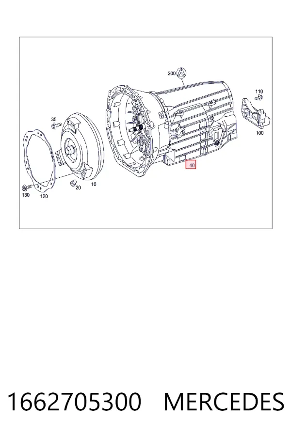 Caja de cambios automática 1662705300 Mercedes