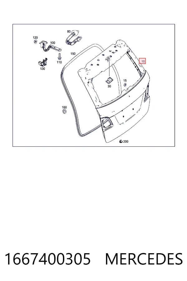 Puerta trasera Mercedes ML/GLE W166