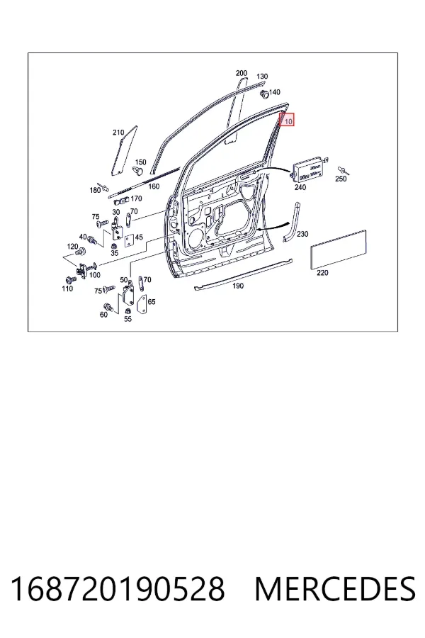 Puerta delantera izquierda Mercedes A W168