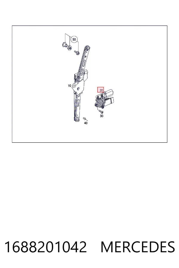 Motor del elevalunas de la puerta delantera derecha 1688201042 Mercedes