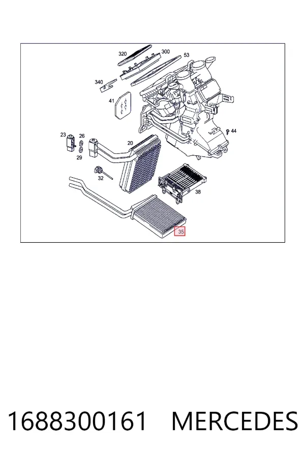 Radiador calefacción 1688300161 Mercedes