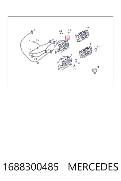 Módulo de modos de calefacción/aire acondicionado MERCEDES 1688300485